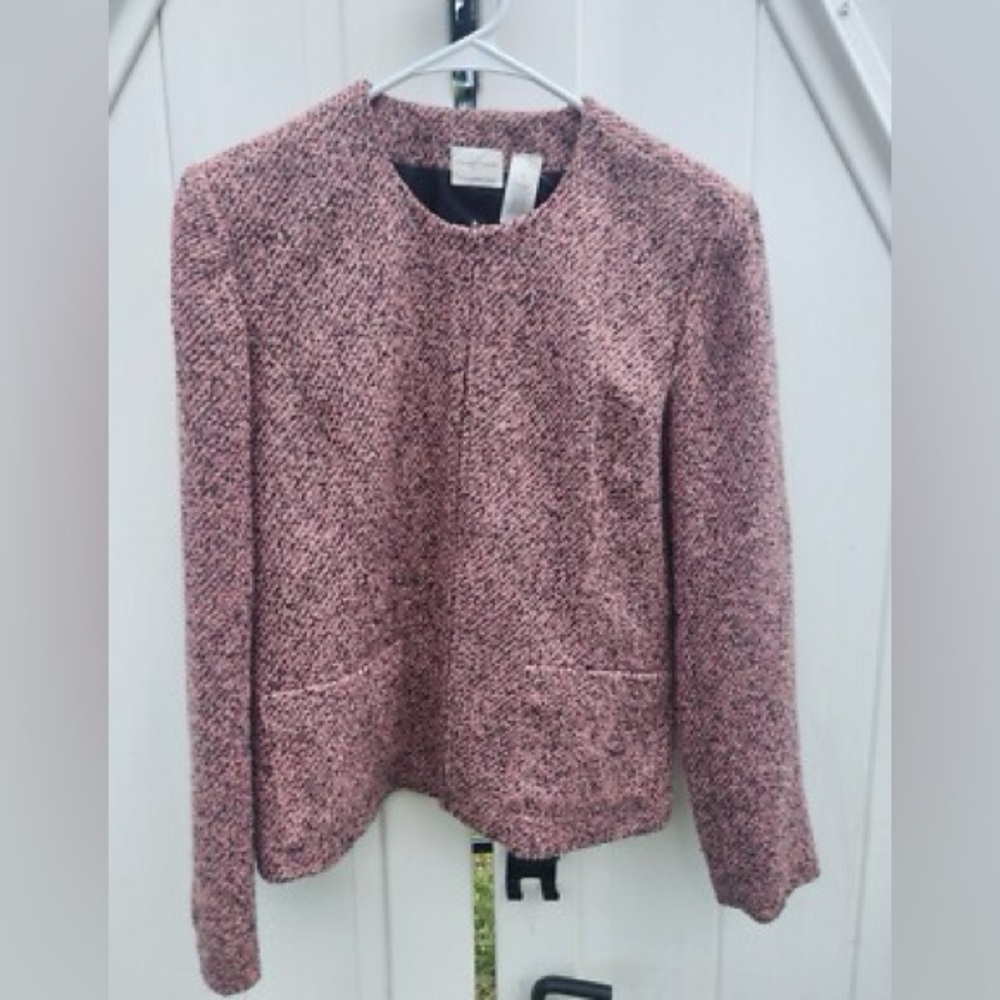 Emma James Black and Pink Tweed Jacket